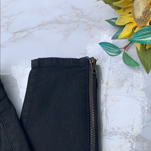 Black High waisted skinny jeans, size 7 - Picture 3 of 5